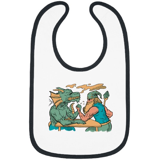 Dragon Pet And Wizard Fantasy Arm Wrestling Bibs