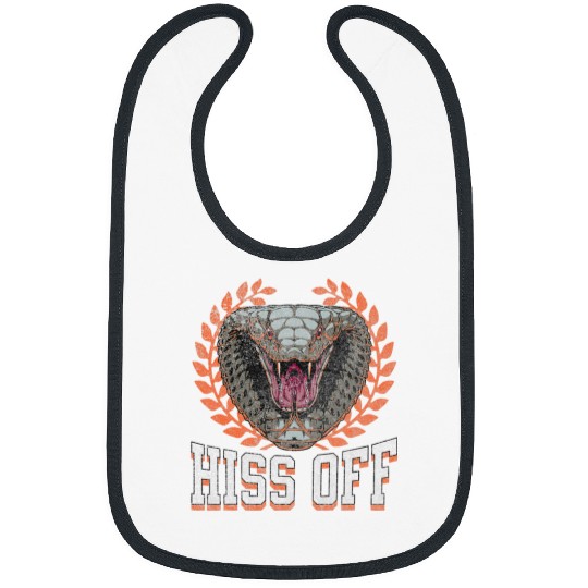 Snake Pet Funny King Cobra Hiss Off Snake Lover Grunge Bibs