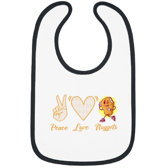 Chicken Pet Peace Love Chicken Nuggets Tees Bibs