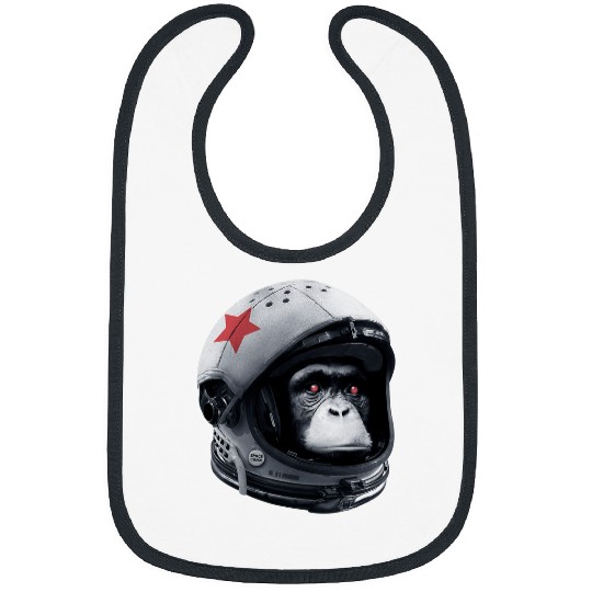 Astronaut Job Astro Chimp Astronaut Space Galaxy Helmet Monkey Chimpanzee Bibs