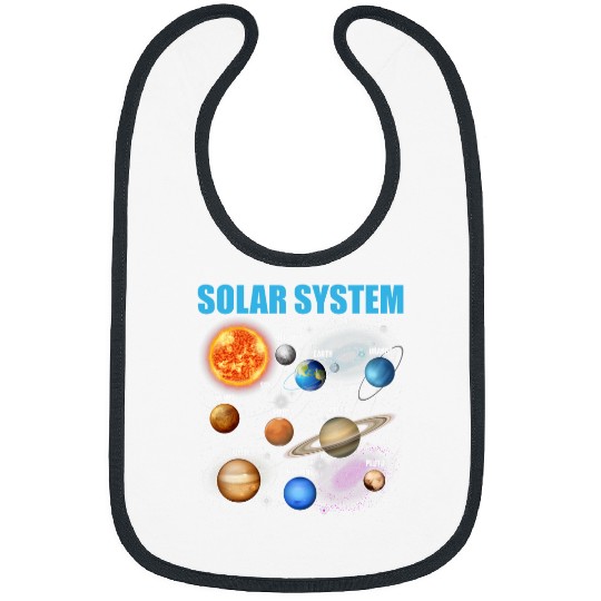 Solar System Planets Science Space Astronaut Boys Girls Kids Bibs