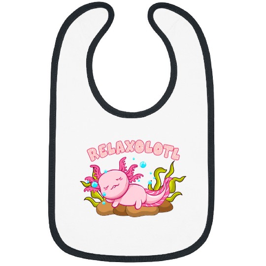 Axolotls Pet Cute RelAxolotls Axolotlss Sleeping Salamander Bibs
