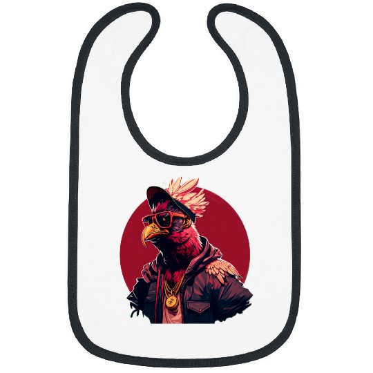 Chicken Pet Cool Rap Hip Hop RB Rapper 0 Bibs