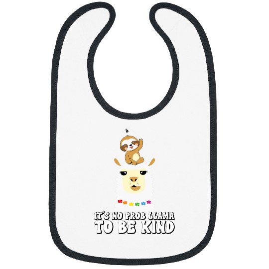 Sloth Pet Llama Bullying Kids Girls UNITY DAY Orange 23 Bibs
