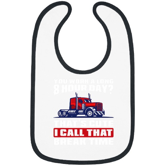 Truck Fun 18 Wheeler Freighter Truck Driver 5 Bibs