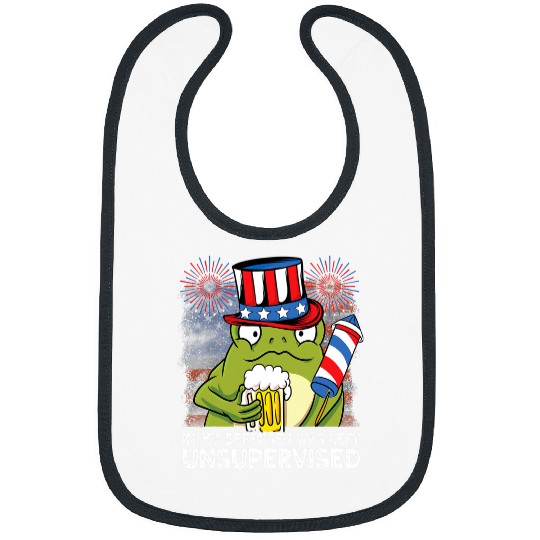 Frog Pet In My Defense I Was Left Unsupervised 4th of July Frog Bibs