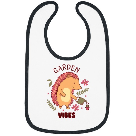 Hedgehog Pet Garden Vibes Gardening Gardener Hedgehogs Fall Leaves Autumn Bibs