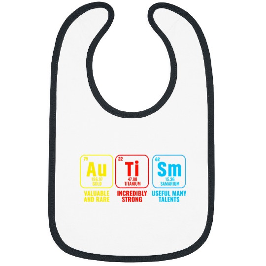 Autism Puzzle Elements Periodic Table Awareness ASD Men Women Bibs
