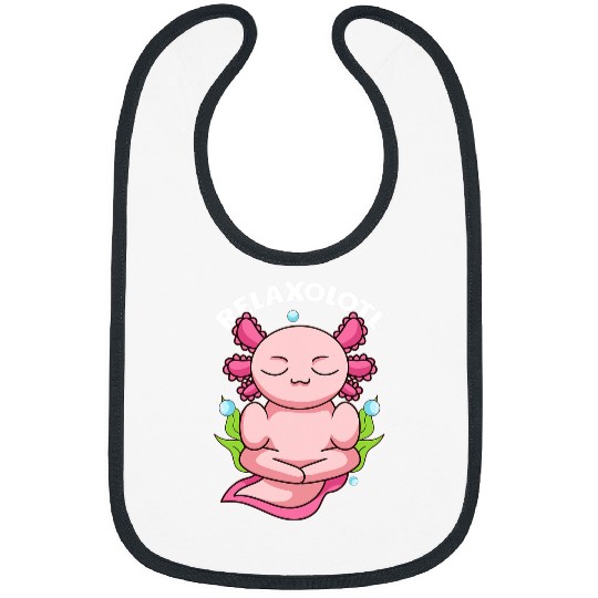 Axolotls Pet Cute RelAxolotls Axolotlss Sleeping Salamander 21 Bibs