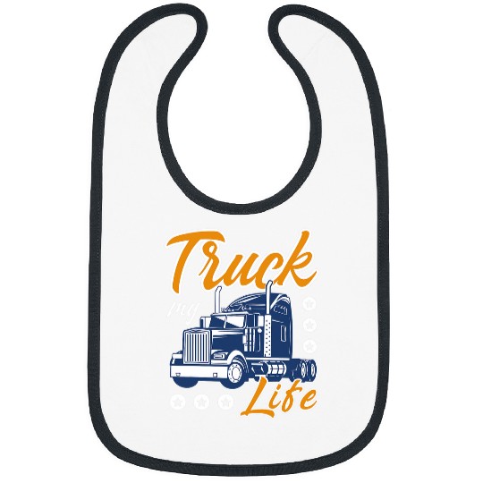Truck Fun My Life Sarcastic Trucker Big Rig Semi Truck Driver Bibs