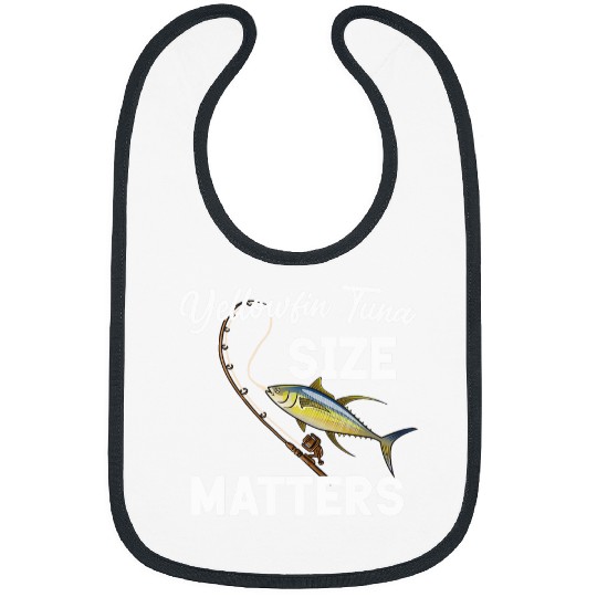 Fishing Fun Mens Size Matters Funny Yellowfin Tuna Fishing Mens Idea Bibs