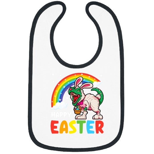 Dinosaur Pet Happy Easter Sunday Resurrection Dino Tyrannosaurus rex Bibs