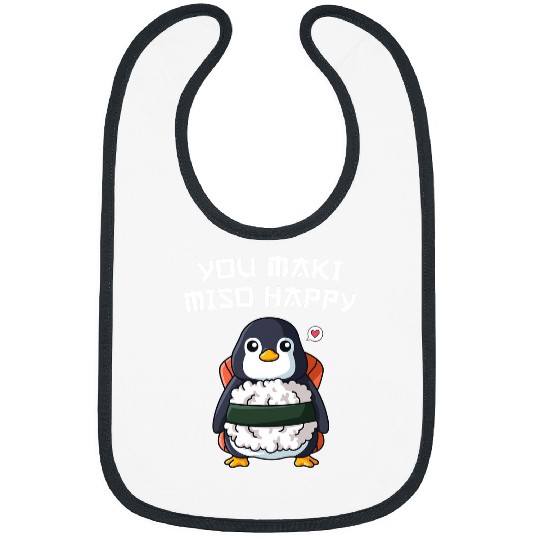 Penguin Pet Sushi Penguin You Maki Miso Happy I Love Sushi Bibs