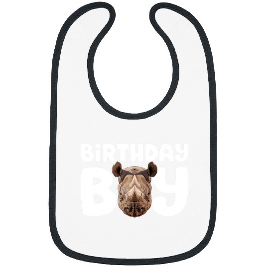 Rhino Pet Birthday Boy Party Animal Kids Rhinoceros Birthday Bibs