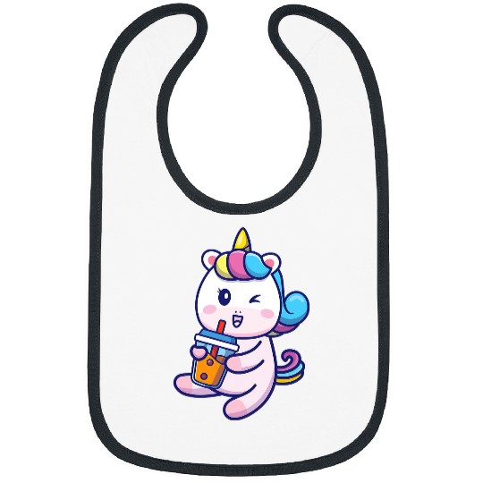 Unicorn Pet Boba Tea Bubble Tea For Men Women Kids Anime Kawaii 7 Bibs