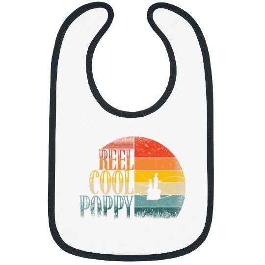 Fishing Fun Mens Reel Cool Poppy Fisherman Daddy Fathers Day Fishing Bibs