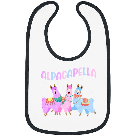 Llama Pet Alpacapella together now sing singing alpaca llama a capella Bibs