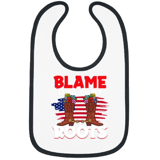 Horse Pet Rodeo Riding Cowboy USA Blame it all on my Roots Bibs