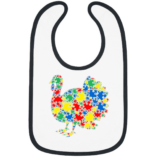Autism Puzzle Turkey Autism Puzzle for Women Men Kids 2Autism Awareness Bibs