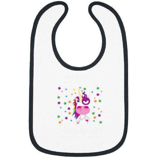 Horse Pet Im Currently Unmedicated And Unsupervised Funny Horse Bibs
