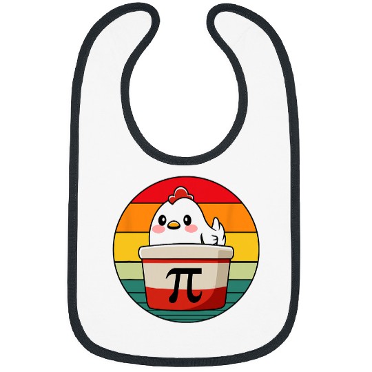 Chicken Pet Pi Day Chicken Pot Pie Math Science Teacher Funny Dad Joke Bibs