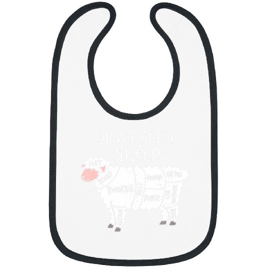Sheep Pet How I See A Sheep Cute Yarn Wool Sheep Knitter Knitting Bibs