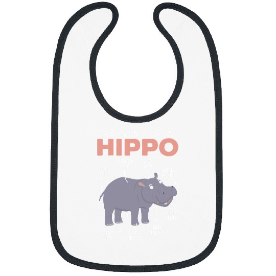 Hippo Pet Anatomy Of A Hippo Animal Hippopotamus Lover 9 Bibs