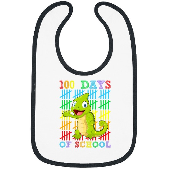 Chameleon Pet 100 Days of School Chameleon Lover Girl Boy 100th Day School Bibs