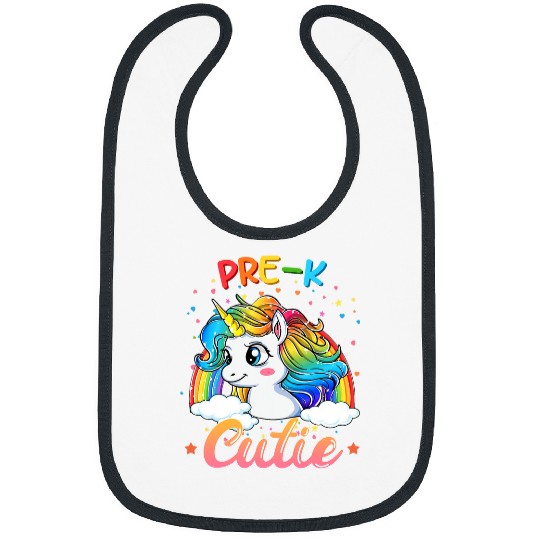 Unicorn Pet Cutie PreK Unicorn Rainbow Back To School Kids Bibs