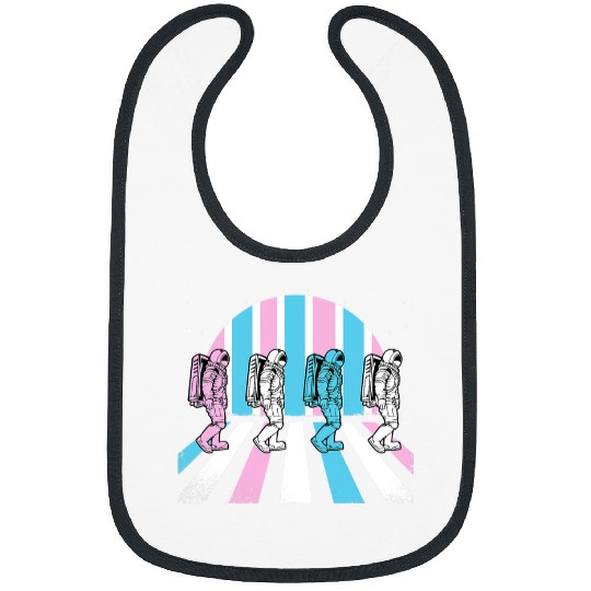 Astronaut Job Transgender Astronaut LGBT Q Space man Moon Trans Pride Flag Bibs