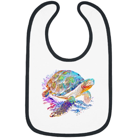 Turtle Pet Tortoise Waterturtle Ocean Natural Environment 3 Bibs