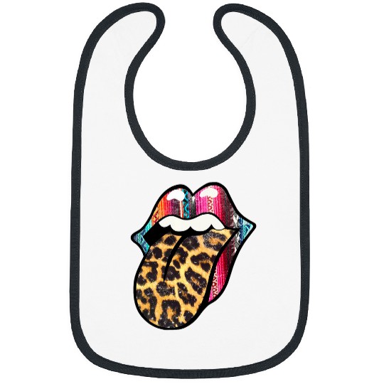 Horse Pet western leopard serape lip tongue rodeo cowgirl horse girl Bibs