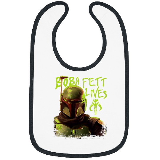 Book Fun Star Wars The Book Of Boba Fett Neon Boba Fett Lives Poster Bibs