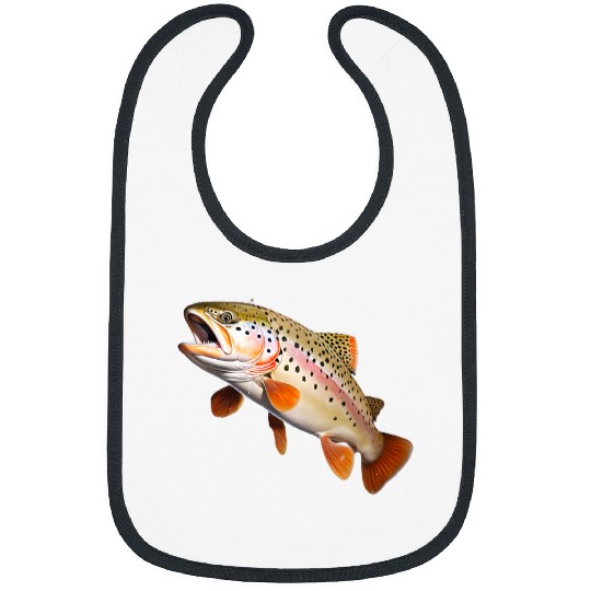 Fishing Fun trout rainbow brook fisherman freshwater angler fish 10 Bibs