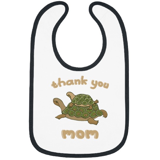 Turtle Pet Thank You Mom Turtle Mothers Day Mama Pet Lover Bibs