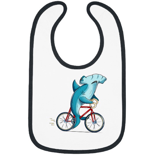 Shark Pet Hammerhead Shark Riding Bicycle Cute Biker Bibs