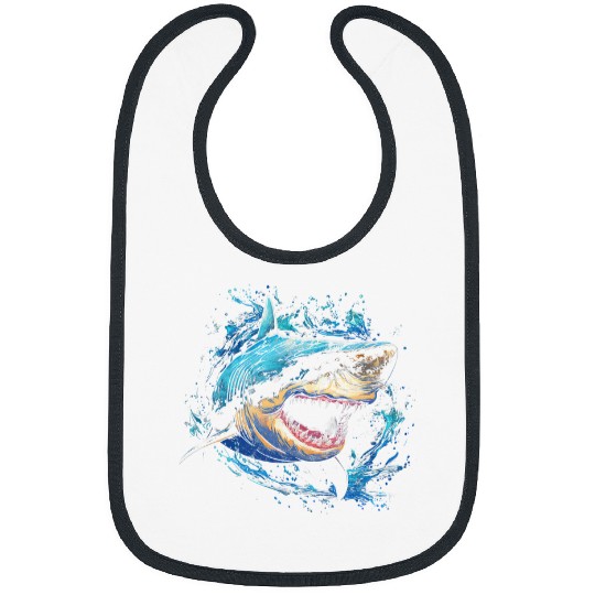 Shark Pet Hammer Head Shark Jumping Ocean Vintage Mens Surf Shop 1 Bibs