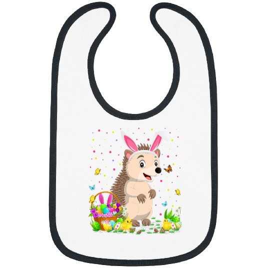 Hedgehog Pet Easter Hedgehogs Bunny Egg Hunting Hedgehogs Easter Sunday Bibs