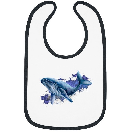 Whale Pet Ocean Sea Life Beach Animal Lover Bibs