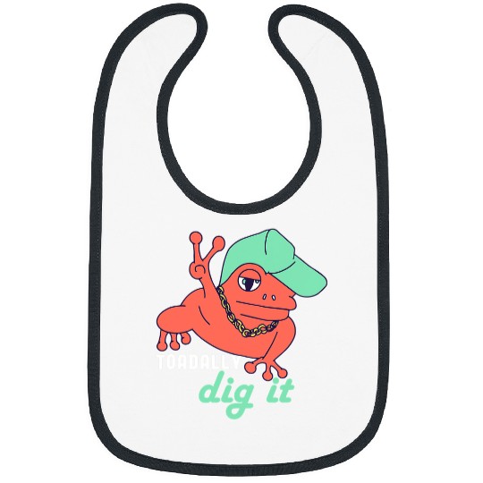 Frog Pet Puns Toadally Dig It Hip Hop Rap Music Toad Humor Bibs