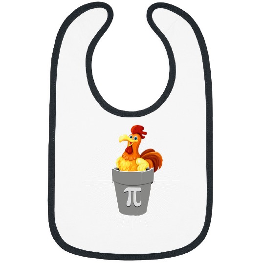 Chicken Pet Pi Day Math Chicken Pot Pie Toddler Geek Nerd Boys Girls Pi Bibs