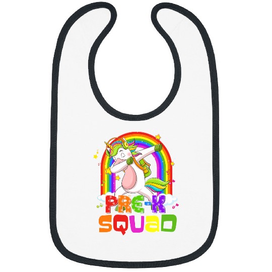 Unicorn Pet PreK Squad  Unicorn Rainbow Back To School Bibs