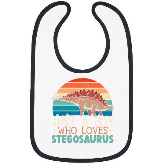 Dinosaur Pet Just A Boy Who Loves Stegosaurus Paleontologist Dinosaur 1 Bibs