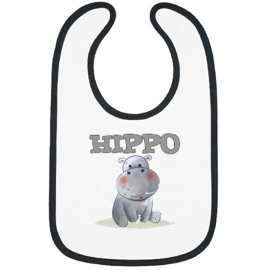Hippo Pet Anatomy Of A Hippo Hippopotamus Sweet Animal Lover Bibs