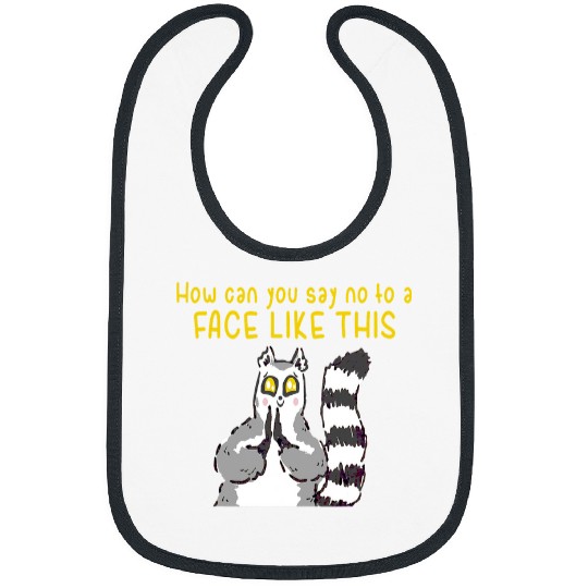 Lemur Pet How Can You Say No Face Bibs