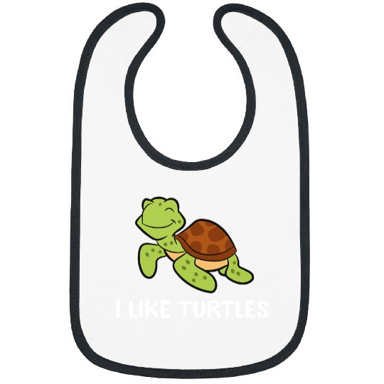 Turtle Pet I Like Turtles Reptile Funny Sea Bibs