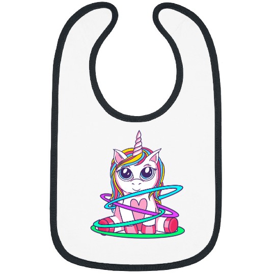 Unicorn Pet Rainbow Hulacorn Unicorn With Hula Dancing Sport Bibs