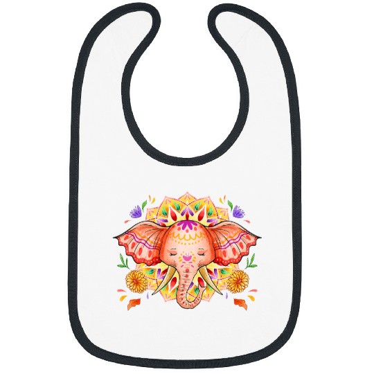 Elephant Mammal Diwali Elephant Illustration Deepavali Hindu Festival Bibs