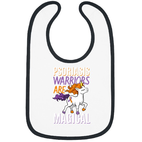 Unicorn Pet Psoriasis Warrior Magical Unicorn Orange And Lavender Ribbon Bibs