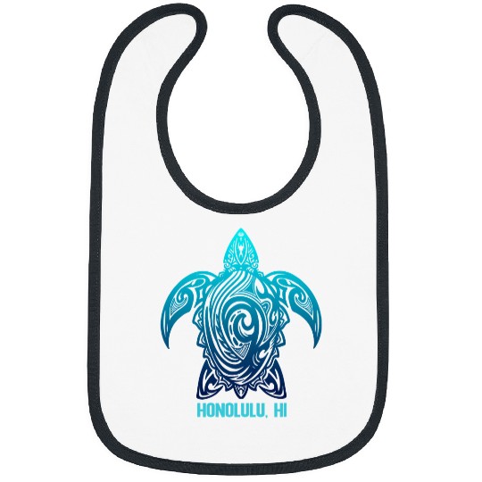 Turtle Pet Honolulu Hawaii Tribal Turtle Hawaiian Surfer Scuba Diving Bibs